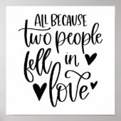 Weil zwei Menschen in Liebe versinken Poster (Vorne)