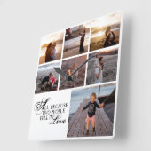 Weil zwei Menschen in Liebe versinken  Quadratische Wanduhr (Winkel)