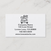 Weil zwei Menschen in Liebe versinken Visitenkarte (Vorderseite)