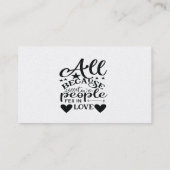 Weil zwei Menschen in Liebe versinken Visitenkarte (Rückseite)