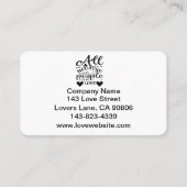 Weil zwei Menschen in Liebe versinken Visitenkarte (Vorderseite)