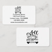 Weil zwei Menschen in Liebe versinken Visitenkarte (Vorne/Hinten)