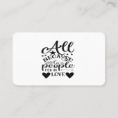 Weil zwei Menschen in Liebe versinken Visitenkarte (Rückseite)