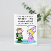 Weiler Shakespeare, um über Sie zu sein oder nicht Postkarte (Stehend Vorderseite)