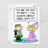 Weiler Shakespeare, um über Sie zu sein oder nicht Postkarte (Vorne/Hinten)