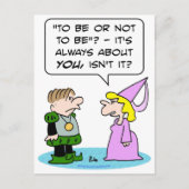 Weiler Shakespeare, um über Sie zu sein oder nicht Postkarte (Vorderseite)