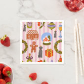 Weim decoration with xmas decorations on pink Serviette (Beispiel)