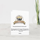 Weim Porträt - Schwarzes u. Weiß Karte (Rückseite)