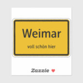 Weimar Aufkleber Sticker Autoaufkleber (Blatt)