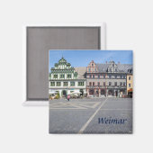 Weimar Markt Foto Magnet (Vorderseite/Rückseite)