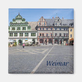 Weimar Markt Foto Magnet (Vorne)