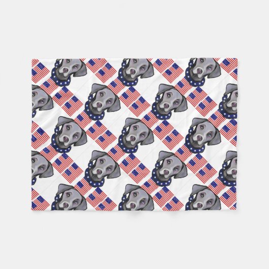 Weimarana Fleecedecke (Vorderseite (Horizontal))