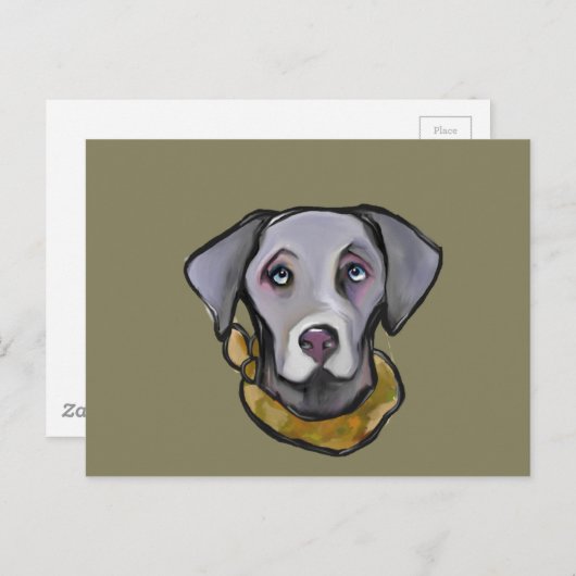 Weimarana Soldier Postkarte (Vorne/Hinten)