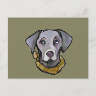 Weimarana Soldier Postkarte