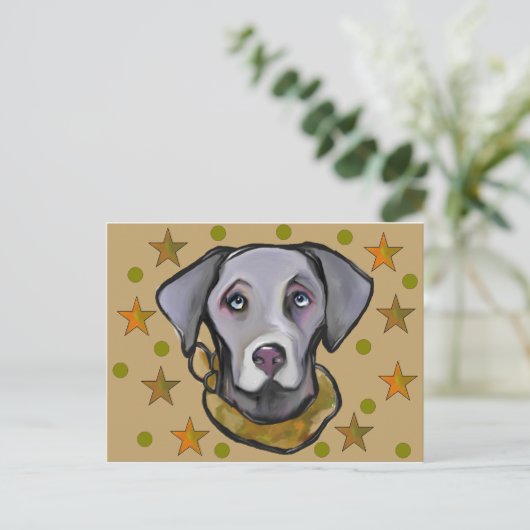 Weimarana Soldier Postkarte (Stehend Vorderseite)