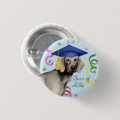 Weimaraner Absolvent Button (Vorne & Hinten)