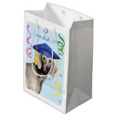 Weimaraner Absolvent Mittlere Geschenktüte (Rückseite Schrägansicht)