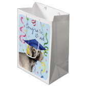 Weimaraner Absolvent Mittlere Geschenktüte (Vorderseite Schrägansicht)
