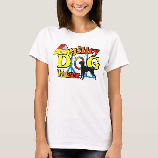 Weimaraner Agility Shirts Geschenke (Vorderseite)
