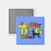 Weimaraner Agility Shirts Geschenke Magnet (Vorderseite/Rückseite)