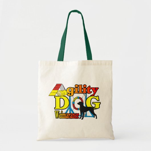 Weimaraner Agility Shirts Geschenke Tragetasche (Vorne)