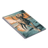 Weimaraner am Strand Notizblock (Rechte Seite)