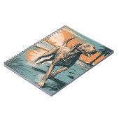 Weimaraner am Strand Notizblock (Linke Seite)