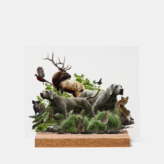 Weimaraner Art Acrylschild (Vorderseite)