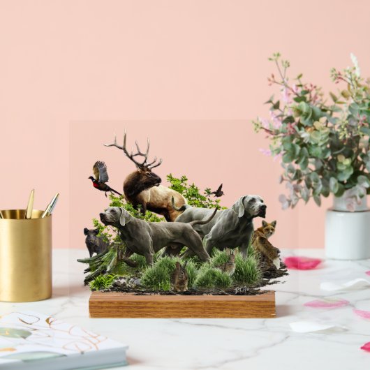 Weimaraner Art Acrylschild (Hochzeit)