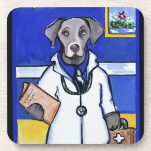 WEIMARANER ARZT UNTERSETZER