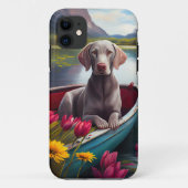 Weimaraner auf dem Paddle: Ein Landschaftliches Ab Case-Mate iPhone Hülle (Rückseite)