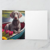 Weimaraner auf dem Paddle: Ein Landschaftliches Ab Karte (Innenseite)