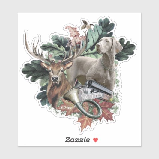  Weimaraner  Aufkleber (Blatt)