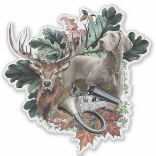  Weimaraner  Aufkleber (Vorderseite)