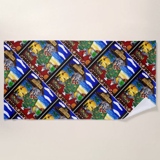 Weimaraner Barkeeper Strandtuch (Vorderseite)