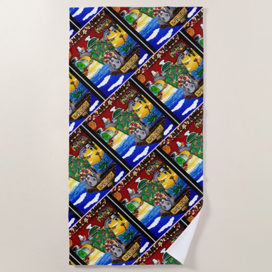 Weimaraner Barkeeper Strandtuch (Vorderseite)