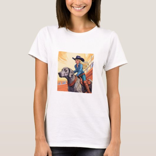 Weimaraner Barrel Racing T-Shirt (Vorderseite)