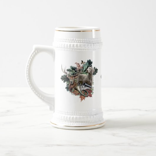 Weimaraner Bierglas (Links)