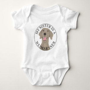 Weimaraner Big Sister Baby Strampler