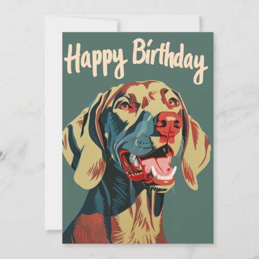 Weimaraner Birthday Feiertagskarte (Vorderseite)