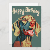 Weimaraner Birthday Feiertagskarte (Vorne/Hinten)