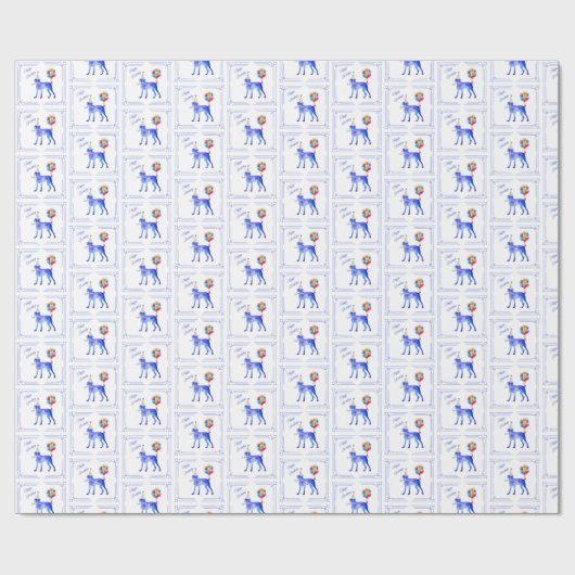 Weimaraner Birthday Geschenkpapier (Flach)