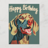 Weimaraner Birthday Postkarte (Vorderseite)