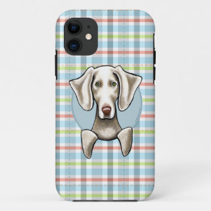 Weimaraner blasses kariertes Case-Mate iPhone hülle
