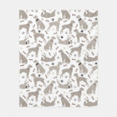 Weimaraner Bones and Paws Fleece Blanket (Vorderseite)