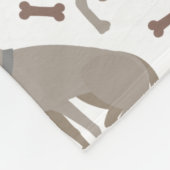 Weimaraner Bones and Paws Fleece Blanket (Ecke)