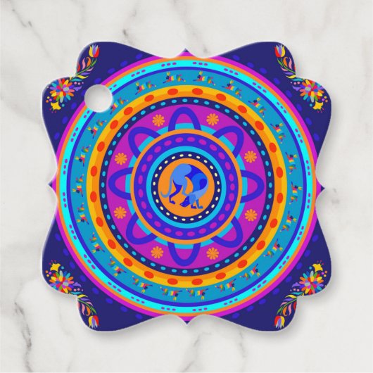 Weimaraner & Bunnies Geschenkanhänger (Vorderseite)