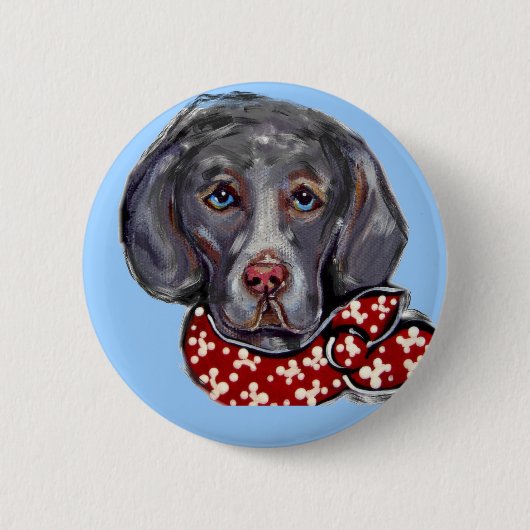 Weimaraner Button (Vorderseite)