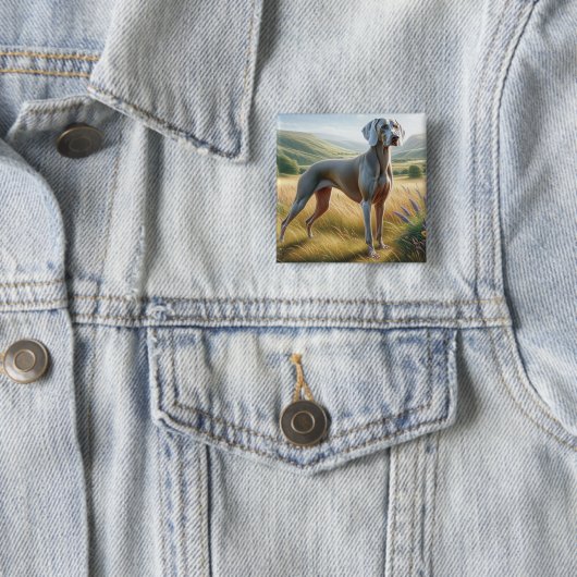 Weimaraner Button (Beispiel)