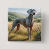 Weimaraner Button (Vorderseite)